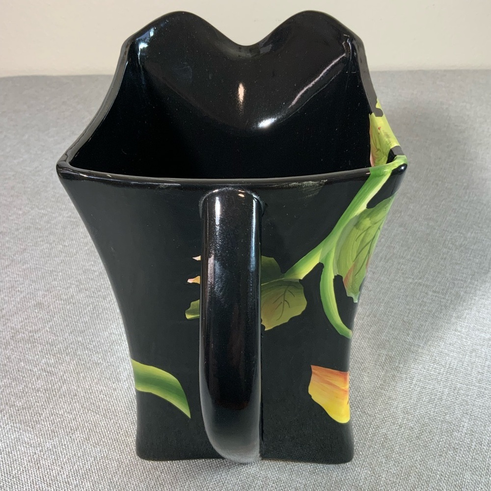 Pacific Rim Hand Painted Floral Pitcher/Vase - Picture 4 of 11